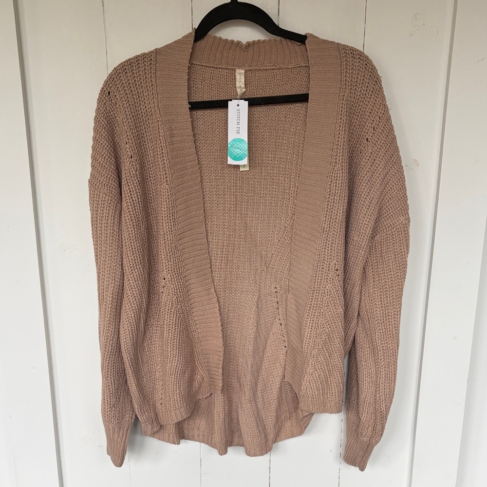 NWT Beige Knit Cardigan